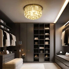 Crystal Chandelier for Diningroom Modern Chandelier Flush Mount Chandelier 110V