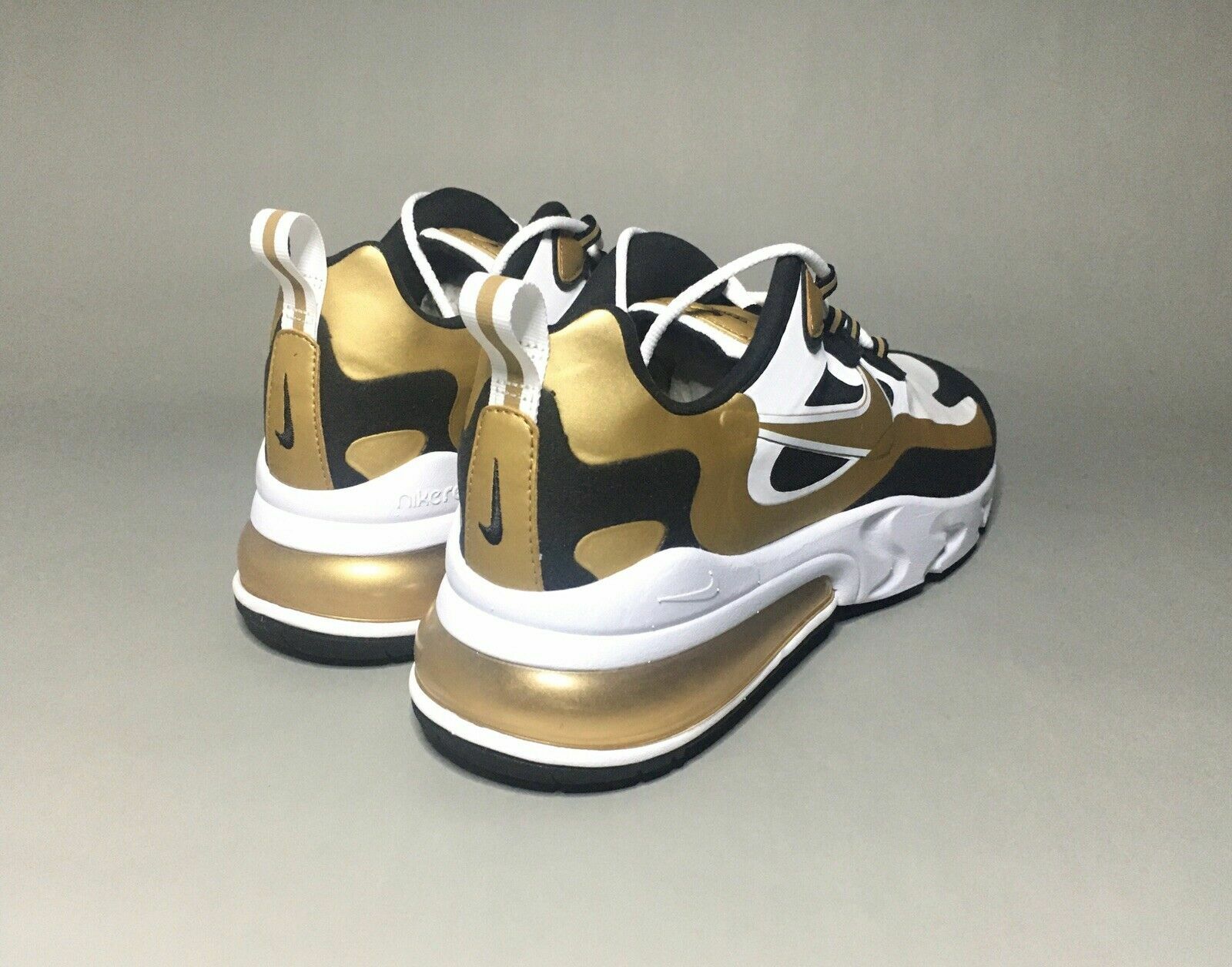 Nike Air Max 270 React White Metallic Gold Black CW7298-100 - Shopping.com