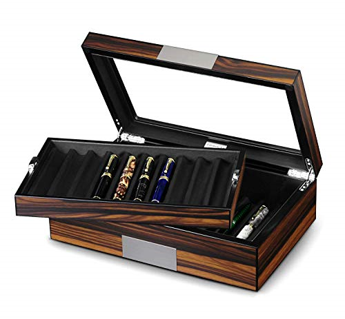 Pen Display Box Wood Display Case Gift Fountain Storage 1