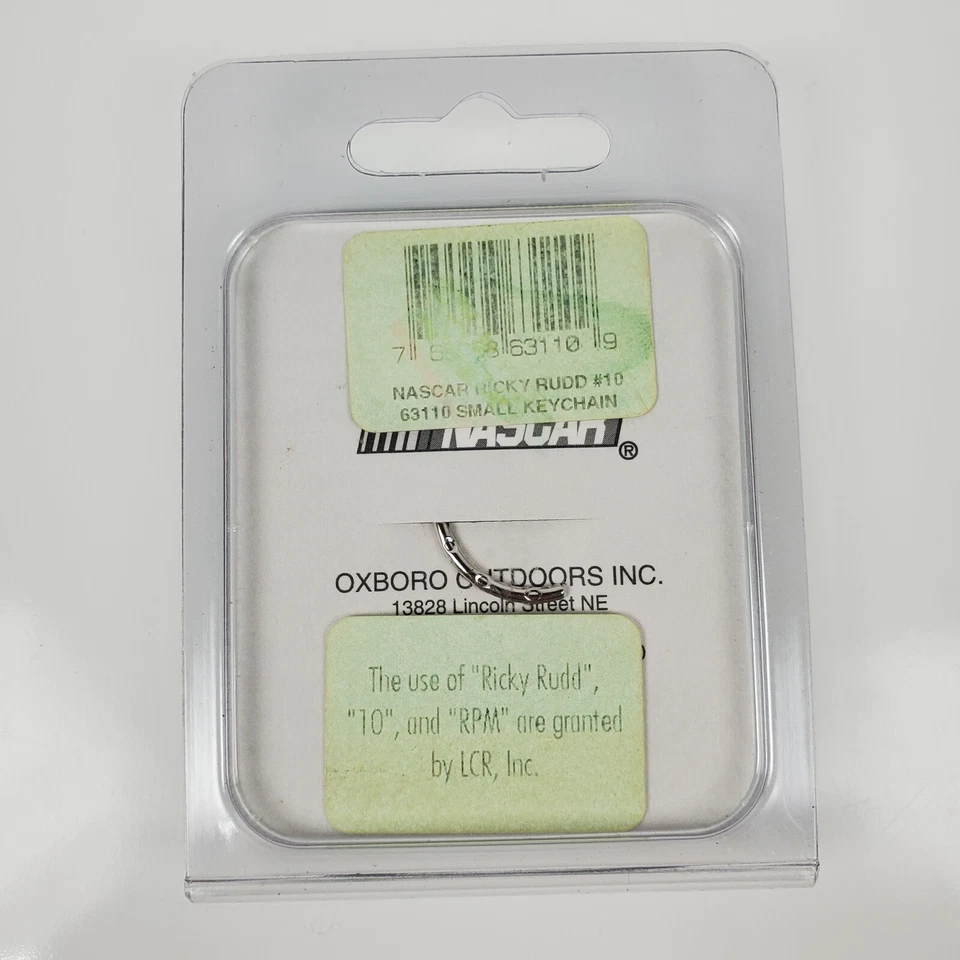 Vintage NASCAR Small Key Chain Ricky Rudd #10 Tide New Old Stock - Image 2 of 4