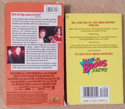 BILL AND & TED'S BOGUS JOURNEY Lot Excellent Adventure VHS & Book Keanu Reeves - Picture 2 of 4