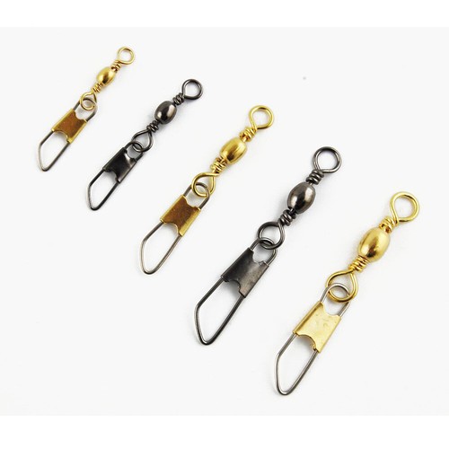 Fishing Swivels Snaps Kit Rolling Barrel Swivel Lure Connector Tackle Box 1#-10# - Picture 34 of 48