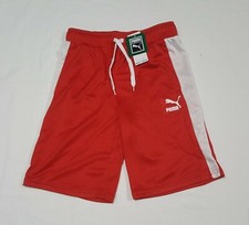Puma Boys YouthTraining Basketball Gym Athletic shorts Red White size Large