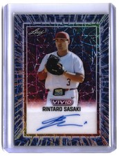 2025 Leaf Vivid #BA-RS1 Rintaro Sasaki Base Autographs Laser Blue #/6