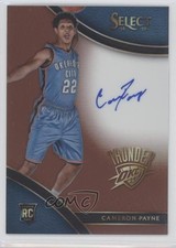 2015 Panini Select Rookie Signatures Copper Prizm 27/49 Cameron Payne Auto w6z