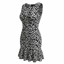 Banana Republic Sleeveless Dress Womens Size 2 Tall Navy White Fit Flare NWT