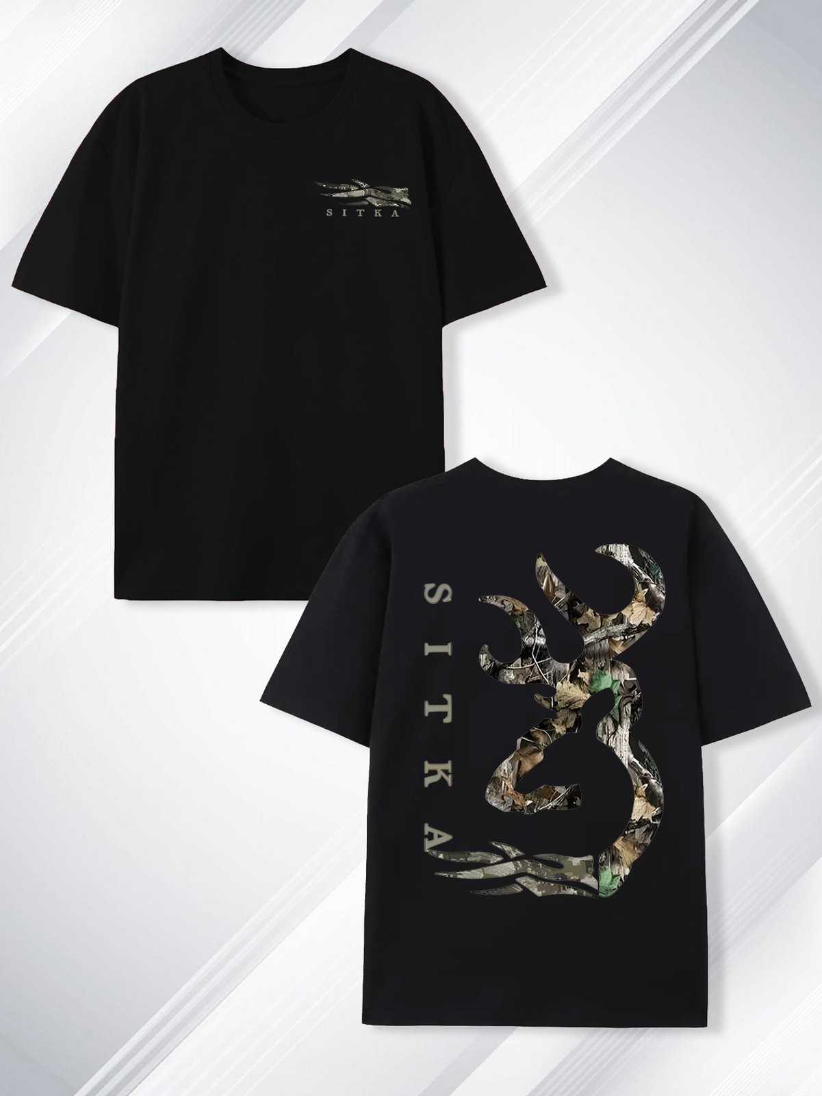 Camouflage Printing DesignAnimal Shape220G Cotton Double-Sided Printed T-Shirt w