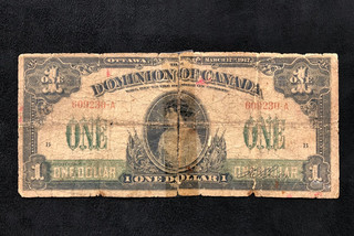 1917 DOMINION OF CANDA $1 DOLLAR BANKNOTE OTTAWA 609230 A