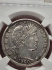 New Listing1900-S San Francisco Mint Silver Barber Half Dollar AU Details ☆ Rare Coin ☆
