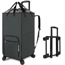 Bukere Extra Large 3 in 1 Rolling Laundry Backpack Bag with Wheels, 90L Frees...