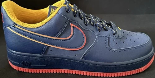 Nike Air Force 1 Low Retro Lettering Midnight Navy Void HV5752-410 sz 8.5 Men's