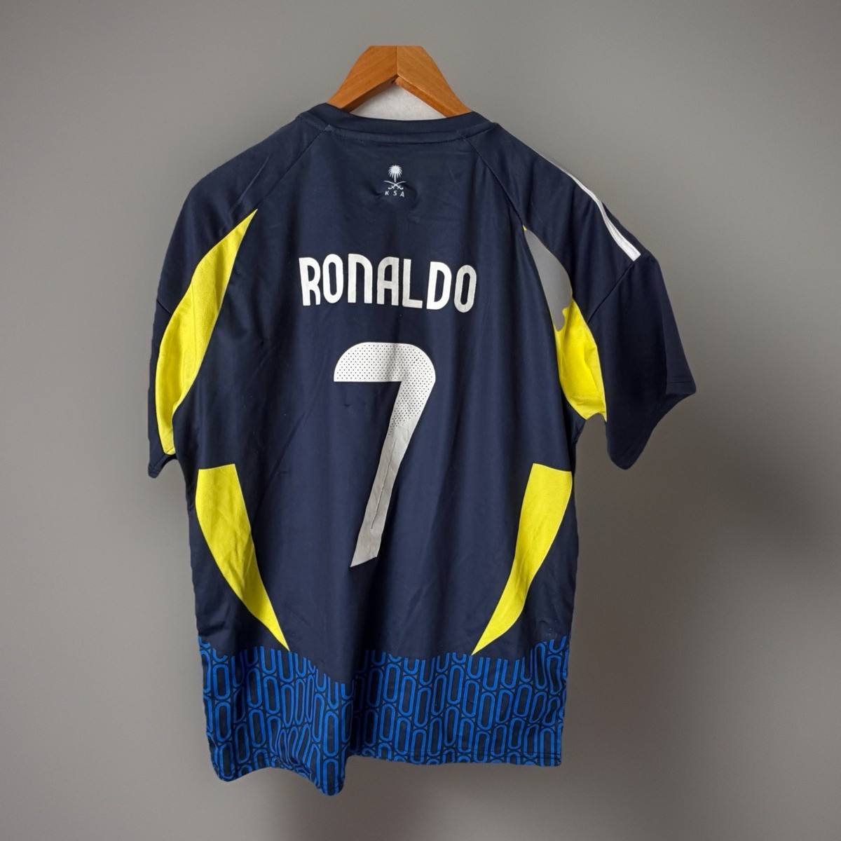 嵐 FC 44～49 Al Nassr Cristiano Ronaldo 7 Soccer Jersey Blue Mens 2XL KAFD 8550