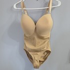 Spanx Women's Beige Cupped Mid-Thigh Bodysuit, Size XL — photo 1