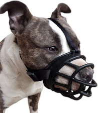 Basket Muzzle for Large Medium Small Sized Dogs, Soft Pitbull Muzzle for Rottwei