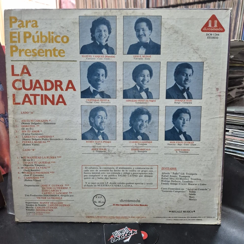 Cuadra Latina – Para El Publico Presente - Salsa, Guaguancó, Venezuela, 1982  Foto 2 de 4