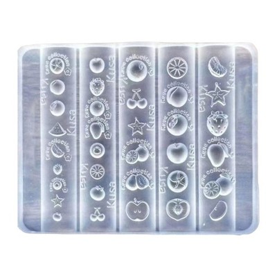 Artistic Fruit Design Silicone Nails Mold Set For Making Unique Nails Art Charm