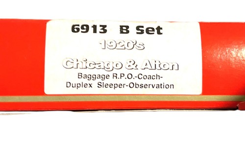 AHM Rivarossi 1920er HO Chicago & Alton "B" Set mit Innenräumen. - Bild 5 von 6