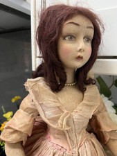 Vintage French Lenci boudoir doll pretty face original and rare 24