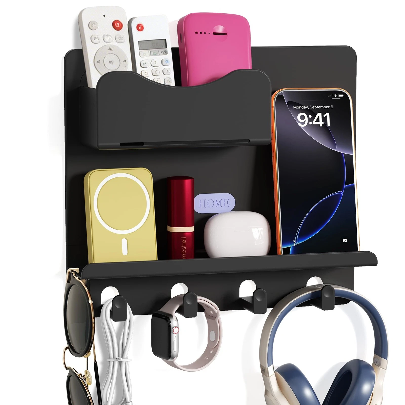 Floating Shelves for Bedside Shelf Accessories Organizer, Wall Mount Self Sti...