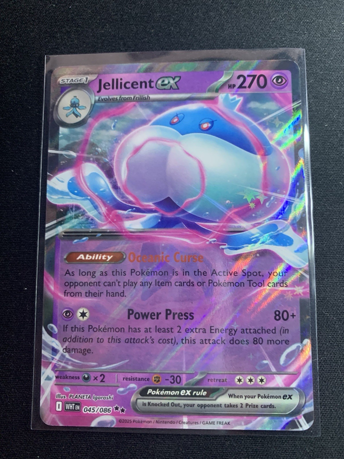 Jellicent Ex 45/86 Scarlet & Violet: White Flare English Pokemon Card