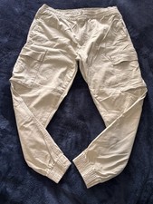 ZARA Man Cargo Utility Pants Khaki Beige Size 36 With Pockets