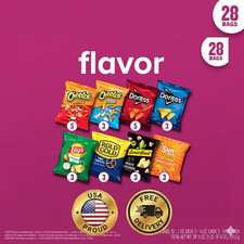 Frito Lay Flavor Mix Variety Pack 28 Count Snack Chips Multipack Assorted Chips
