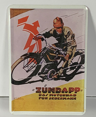 Zundapp Motorcycle Ad Reproduction Small Metal Sign ~5.5 x~4 Inches