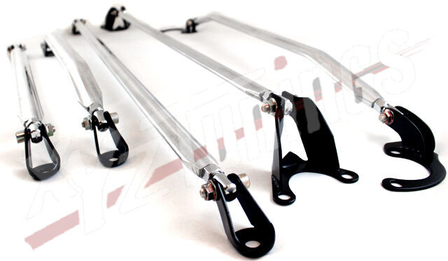 96-00 Civic C-Pillar+Strut Tower+Lower Tie Arm Bars Brace 5 Pieces Combo