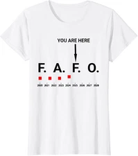 Funny Around and Find Out FAFO You Are Here Graph Ladies' Crewneck T-Shirt