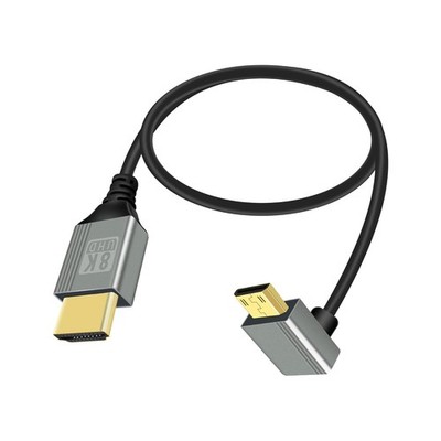 RIIEYOCA 8K Mini HDTV auf HDTVS Adapter Kabel, 90 Grad nach oben gewinkelt Mini