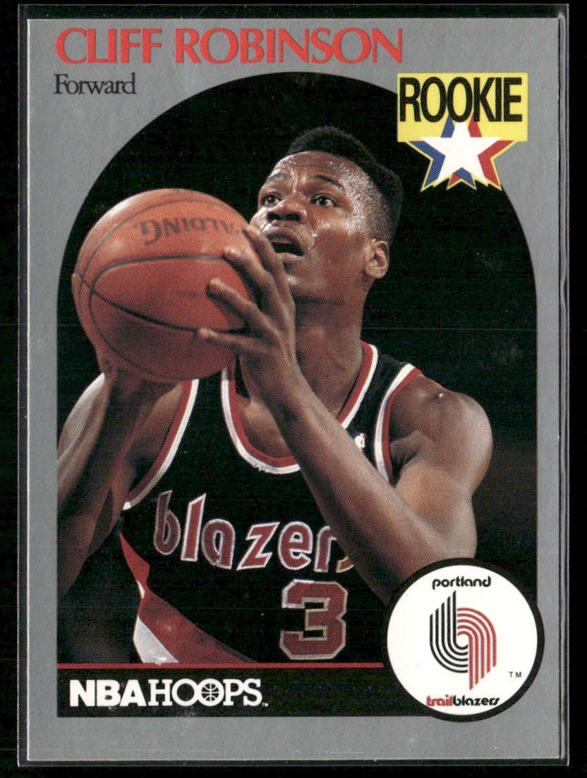 1990/91 NBA Hoops Cliff Robinson Portland Trail Blazers #250 RC
