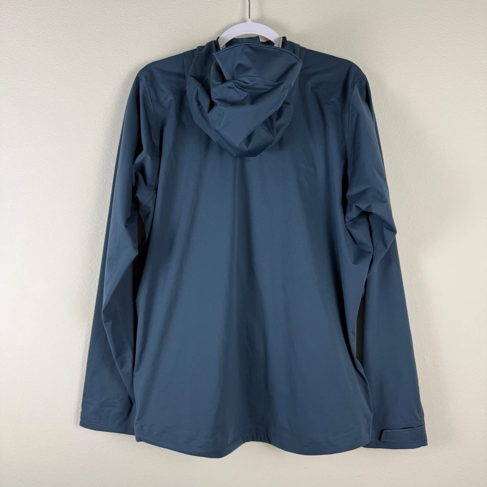 Chaqueta con Capucha RAB Kinetic 2.0 Impermeable Transpirable Para Hombre Azul Medio QWG-74 QW Foto 2 de 4