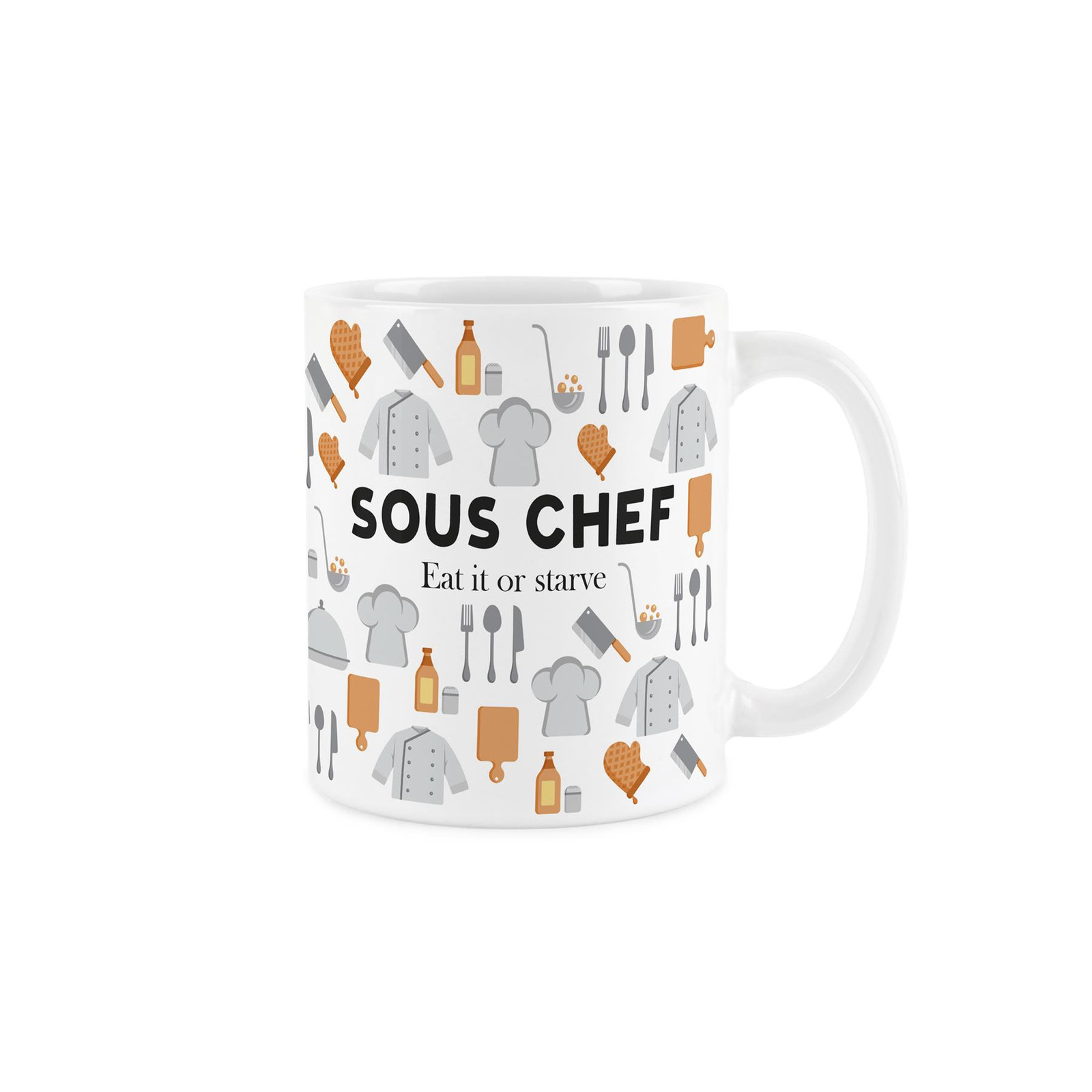 Sous Chef Mug - Novelty Gift Tea/Coffee White Ceramic Cup Present for Chefs