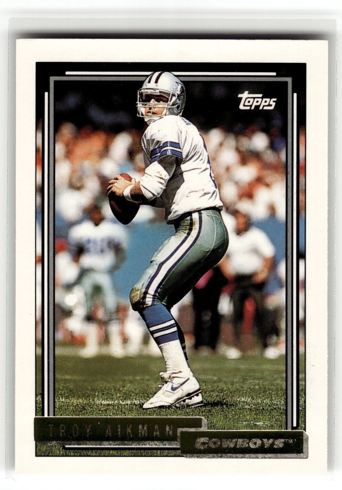 Troy Aikman 1992 Topps #744 Dallas Cowboys Gold HOF