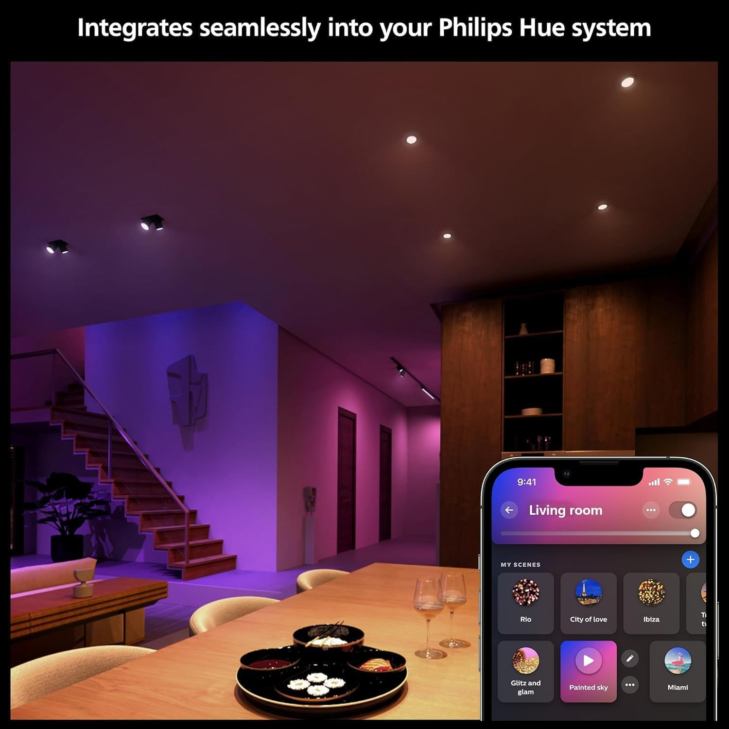 Smart MR16 LED Bulbs - 2 Pack with White & Color Ambiance Options