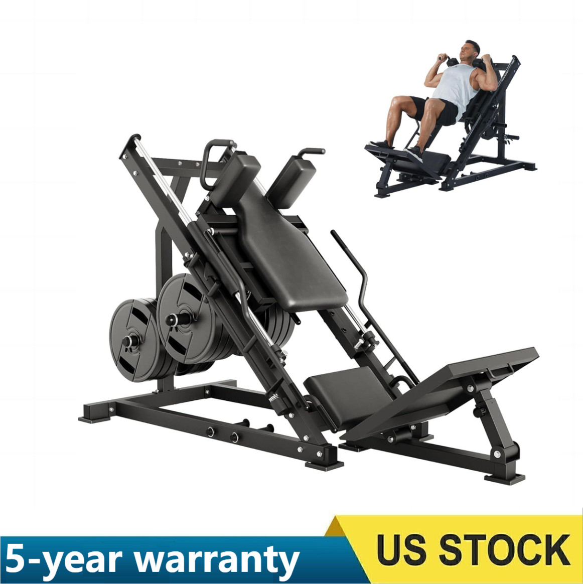 Leg Press Hack Squat Machine 2 in 1 Leg Press Machine for Home Gym Professional