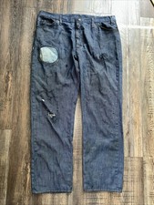 Vintage 60s 70s Penneys RANCHCRAFT Denim Jeans DISTRESSED Mens Size 36/29