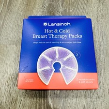 Lansinoh Hot Cold Breast Therapy Packs 2 Reusable Packs Soft Covers BPA Free