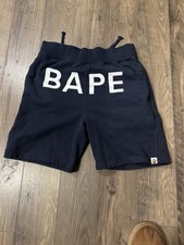 Bape Shorts Navy Blue Bathing Ape Size M 100 Authentic Excellent Condition