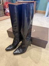 Duo Freya-Pewter Knee High Boots Uk Size 5 Calf 38Cm Worn Twice !