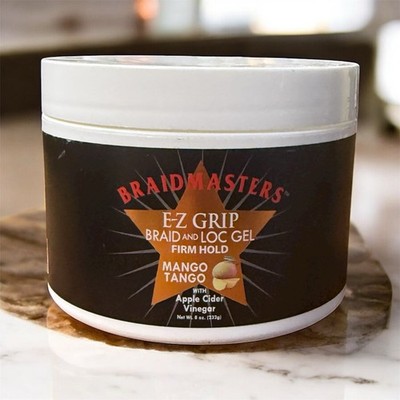 Braidmasters E-Z Grip Braid and Loc Gel Firm Hold Mango Tango Cider Vinegar 8,oz