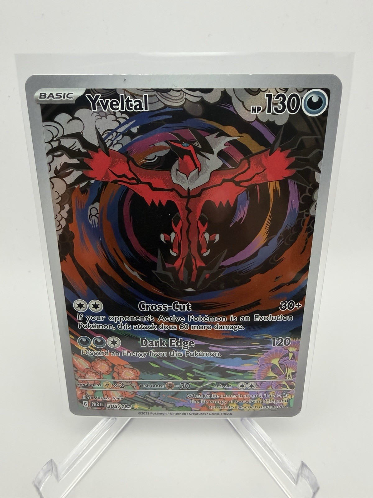 Yveltal 205/182 Illustration Rare Pokemon Paradox Rift 2023 NM/Mint