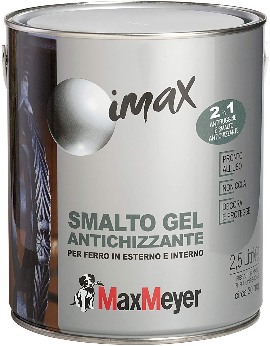 Max Meyer Smalto Antiruggine Gel Grigio Grana Fine 2,5L | Uso Esterno