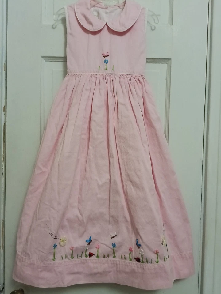 Vestido STRASBURG 6 VINTAGE Primavera Pascua Niñas Aplique Flores Bordado E6 Foto 2 de 4