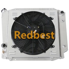 Aluminum Radiator+Shroud Fan 3 Row For 1966-1977 Ford Bronco 5.0L V8 Conversion