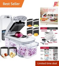 Mandoline Slicer Kitchen Food Veggie Fruit Chopper Cutter 4in1 Stainless Steel