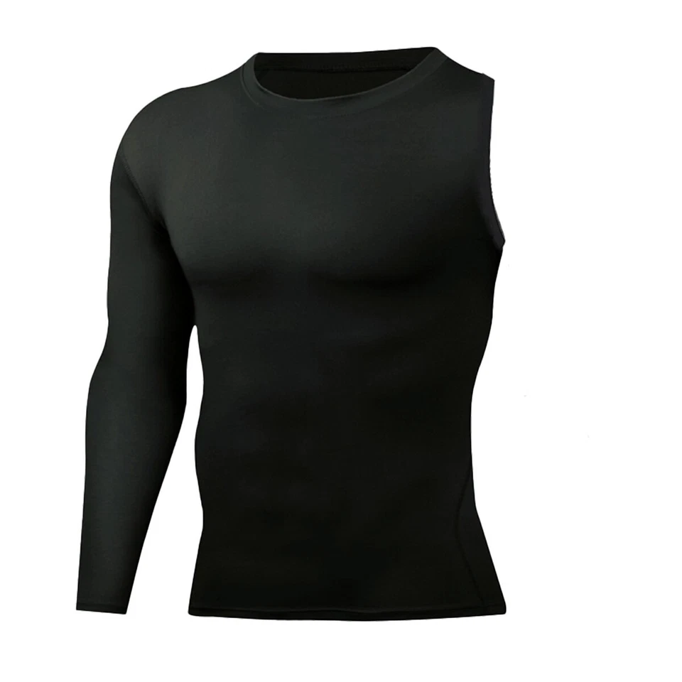Men Sports Single Sleeve One Arm Compression Shirt Tight Workout Underwear - Image 4 of 4