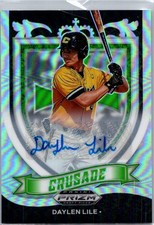 2021 Panini Prizm Draft Daylen Lile Crusade Auto Silver Prizm Trinity #C-DL