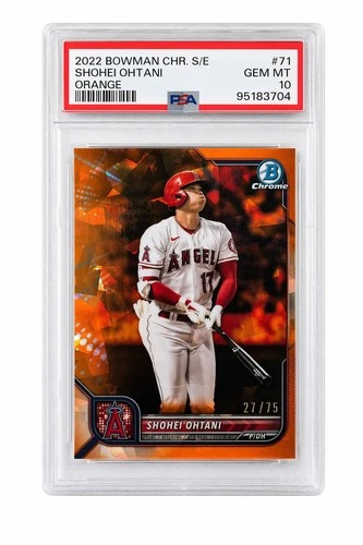 2022 Bowman Chrome Sapphire Edition Shohei Ohtani Orange #71 /75 PSA 10