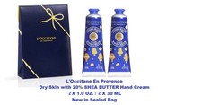 2 PC L'Occitane Dry Skin Hand Cream with 20 Shea Butter 2 X 1.0 OZ SEALED BAG